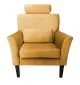 Fotel PIRO MG VELVET musztardowy/curry tapicerowany aksamitem | MIRAT. styl GLAMOUR