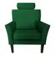 Fotel PIRO MG VELVET zielony tapicerowany aksamitem | MIRAT. styl GLAMOUR
