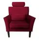 Fotel PIRO MG VELVET bordowy tapicerowany aksamitem | MIRAT. styl GLAMOUR