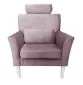Fotel PIRO MG VELVET jasnoróżowy tapicerowany aksamitem | MIRAT. styl GLAMOUR