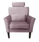 Fotel PIRO MG VELVET jasnoróżowy tapicerowany aksamitem | MIRAT. styl GLAMOUR
