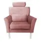 Fotel PIRO MG VELVET różowy tapicerowany aksamitem | MIRAT. styl GLAMOUR