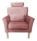 Fotel PIRO MG VELVET różowy tapicerowany aksamitem | MIRAT. styl GLAMOUR