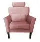 Fotel PIRO MG VELVET różowy tapicerowany aksamitem | MIRAT. styl GLAMOUR