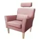 Fotel PIRO MG VELVET różowy tapicerowany aksamitem | MIRAT. styl GLAMOUR