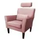 Fotel PIRO MG VELVET różowy tapicerowany aksamitem | MIRAT. styl GLAMOUR