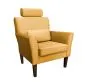 Fotel PIRO MG VELVET musztardowy/curry tapicerowany aksamitem | MIRAT. styl GLAMOUR