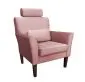 Fotel PIRO MG VELVET różowy tapicerowany aksamitem | MIRAT. styl GLAMOUR