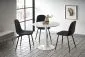 Stół okrągły DENVER 80x80 biały marmur na jednej nodze | MIRAT. styl GLAMOUR