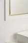 Lustro łazienkowe CHIC 100x80 cm w białej ramie ze złotym detalem | MIRAT kolekcja CHIC