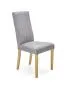 Krzesło DIEGO 3 VELVET jasnoszare na drewnianych nogach | MIRAT. styl SKANDYNAWSKI