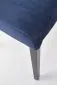 Krzesło DIEGO 2 VELVET granatowe tapicerowane na czarnych nogach | MIRAT.