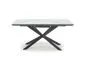Stół rozkładany DIESEL 160(200)x90 biały marmur/czarny do jadalni | MIRAT. w stylu LOFT kolekcja