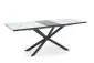 Stół rozkładany DIESEL 160(200)x90 biały marmur/czarny do jadalni | MIRAT. w stylu LOFT kolekcja