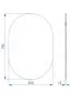 Lustro owalne HA50 50x75 cm białe bez ramy minimalistyczne | MIRAT  kolekcja HARMO