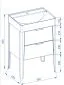 Stojąca szafka pod umywalkę meblową VIBE 60 cm biało-szara półmat z cichym domykiem | MIRAT  kolekcja VIBE