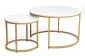 Zestaw 2 ław DION biały/złoty w stylu glamour I sklep meblowy MIRAT. styl GLAMOUR