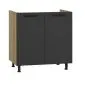 Szafka pod zlew 80 VENTO DK-80/82 antracyt modułowa do kuchni | MIRAT. styl LOFT kolekcja VENTO
