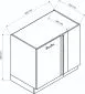 Szafka kuchenna narożna 90 BONO DNP P/L I sklep meblowy MIRAT. styl SKANDYNAWSKI