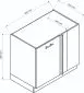 Szafka kuchenna narożna 90 DENIS DNP P/L szara jednodrzwiowa I MIRAT. kolekcja DENIS