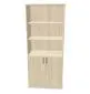 Regał biurowy EASY SPACE CABINET HO 5-OH 80cm akacjowy zamykany I sklep meblowy MIRAT.