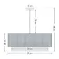 Lampa wisząca DUO LAMI LINE 60x25 szara z podwójnym abażurem I sklep meblowy MIRAT.