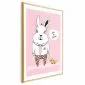 Plakat Przyjaciel królika 21x30 cm z ramą złotą z marginesem | MIRAT.