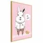 Plakat Przyjaciel królika 21x30 cm z ramą złotą bez marginesu | MIRAT.
