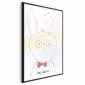 Plakat Pozdrowienia od królika 29,7x42 cm z ramą czarną bez marginesu | MIRAT.