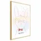 Plakat Pozdrowienia od królika 40x60 cm z ramą złotą z marginesem | MIRAT.