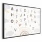 Plakat Literki 90x60 cm z ramą czarną bez marginesu | MIRAT.
