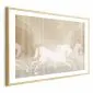 Plakat Pędzące rumaki 60x40 cm z ramą złotą z marginesem | MIRAT.