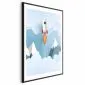 Plakat Rakieta w chmurach 60x90 cm z ramą czarną z marginesem | MIRAT.
