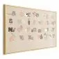 Plakat Beżowe abecadło 60x40 cm z ramą złotą bez marginesu | MIRAT.