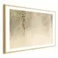 Plakat Beżowe koliberki 90x60 cm z ramą złotą z marginesem | MIRAT.