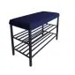 Stojak na buty z siedziskiem GAJA MG16 czarny/granatowy metalowy I sklep meblowy MIRAT. styl LOFT