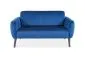 Sofa ELSA VELVET granatowa dwuosobowa nierozkładana do salonu | MIRAT. w stylu GLAMOUR kolekcja