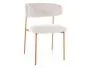 Krzesło tapicerowane ELTON D BREGO jasnobeżowe I sklep meblowy MIRAT. styl SKANDYNAWSKI