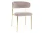 Krzesło tapicerowane ELTON RAVEN ciemnobeżowy I sklep meblowy MIRAT. styl GLAMOUR