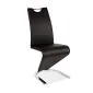 Krzesło H-090 czarne ekoskóra/chrom na płozie I sklep meblowy MIRAT.