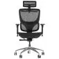 Fotel biurowy ERGONEW S1A czarny siatka z wysuwem siedziska I sklep meblowy MIRAT.