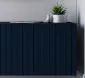 Szafka RTV TAL 2D1K 150cm granatowa mat stojąca I sklep meblowy MIRAT. styl GLAMOUR, LOFT, RYFLOWANY kolekcja TAL