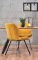 Krzesło K360 musztardowe na czarnych nogach | MIRAT.