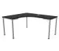 Biurko narożne EASY SPACE I-LEG LS 160x140cm czarne grafitowe I sklep meblowy MIRAT.