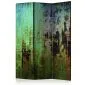Parawan akustyczny Tła i desenie 135x172 cm 3-częściowy zielony | MIRAT.