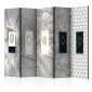 Parawan jednostronny Tła i desenie 225x172 cm 5-częściowy szary | MIRAT.