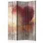 Parawan dwustronny Abstrakcje 135x172 cm 3-częściowy beżowy | MIRAT.