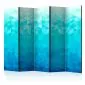Parawan dwustronny Tła i desenie 225x172 cm 5-częściowy niebieski | MIRAT.