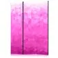 Parawan akustyczny Tła i desenie 135x172 cm 3-częściowy różowy | MIRAT.