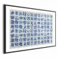 Plakat Płytki azulejos 60x40 cm z ramą czarną z marginesem | MIRAT.